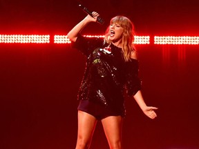 Taylor Swift performs at the Z100's iHeartRadio Jingle Ball 2017 at Madison Square Garden on December 7, 2017 in New York.