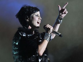 (FILES) This file photo taken on July 07, 2016 shows Irish singer Dolores O'Riordan of the Irish band The Cranberries performing on stage during the 23th edition of the Cognac Blues Passion festival in Cognac on July 7, 2016.  The Cranberries singer Dolores O'Riordan died on January 15, 2018 in London at the age of 46, a publicist statement said.