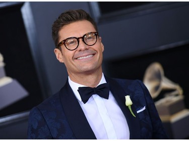 Ryan Seacrest arrives for the 60th Grammy Awards on Jan. 28, 2018, in New York City. (ANGELA WEISS/AFP/Getty Images)