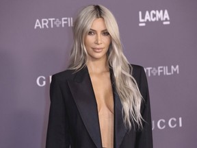 Kim Kardashian West arrives at the LACMA Art + Film Gala at the Los Angeles County Museum of Art on Saturday, Nov. 4, 2017, in Los Angeles.