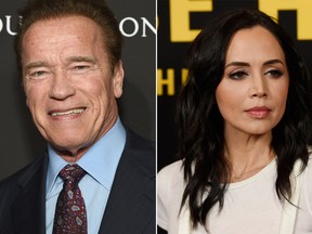 Arnold Schwarzenegger and Eliza Dushku. ( Michael Kovac/Getty Images for for J/P HRO Gala and Chris Pizzello/Invision/AP, File)