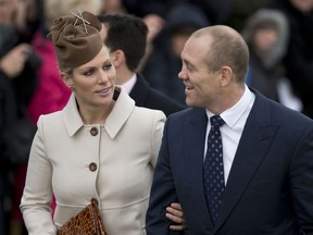 This is a Tuesday, Dec. 25, 2012 file photo showing the granddaughter of Queen Elizabeth II, Zara Phillips and her husband Mike Tindall as they arrive for the British royal family's traditional Christmas Day church service in Sandringham, England.  Zara Phillips and her husband Mike Tindall are expecting their second child, a spokeswoman for the couple has said, Friday Jan 5, 2018.