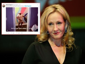 Harry Potter author J.K. Rowling loves the trending #BlackHogwarts hashtag on Twitter. (Twitter/AP Photo)