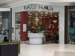 Cali Nails in White Oaks Mall. (MIKE HENSEN, The London Free Press)