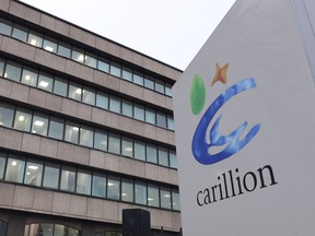 A general view of the Carillion company headquarters building in Wolverhampton, England, Monday Jan. 15, 2018.