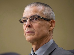 CSIS director Michel Coulombe waits to appear at the Senate national security committee meeting to discuss Bill C-51, the anti-terrorism Act, in Ottawa on April 20, 2015. From cryptocurrencies, to artificial intelligence, to the rise of millennials, a top-secret document by Canada's spy agency explores the so-called "mega trends" on its radar.