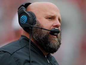 Offensive coordinator Brian Daboll of the Alabama Crimson Tide looks on during the game against the Mercer Bears at Bryant-Denny Stadium on November 18, 2017 in Tuscaloosa, Alabama. (Kevin C. Cox/Getty Images)