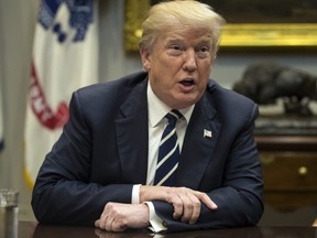 U.S. President Donald Trump speaks during a prison reform roundtable in the Roosevelt Room of the White House in Washington, Thursday, Jan. 11, 2018.