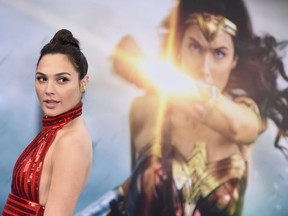 Gal Gadot at the premiere for "Wonder Woman" in 2017.