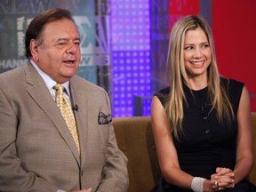 Paul Sorvino (L) and Mira Sorvino visit 'FOX & Friends' at the FOX Studios on September 21, 2010 in New York City. (Photo by Neilson Barnard/Getty Images)