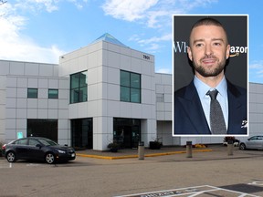 In this Nov. 2, 2016 file photo, Prince's Paisley Park is shown in Chanhassen, Minn. Paisley Park, home and studio of the late musician Prince, is open for public tours. Justin Timberlake will host a listening party at Prince’s Paisley Park over Super Bowl weekend to support the release of his new album, “Man of the Woods." And the overseers of Paisley Park have been granted a temporary liquor license for the duration. (AP Photo/Jeff Baenen, File) and In this Nov. 14, 2017 file photo, actor Justin Timberlake attends a special screening of "Wonder Wheel" in New York. Timberlake will host a listening party at Prince’s Paisley Park over Super Bowl weekend to support the release of his new album, “Man of the Woods." And the overseers of Paisley Park have been granted a temporary liquor license for the duration. (Photo by Evan Agostini/Invision/AP, File)