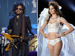 Lenny Kravitz and Barbara Fialho are seen in this combination shot. (Mike Coppola/Getty Images/Lintao Zhang/Getty Images for Swarovski)