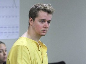 Liam McAtasney, one of two men charged in connection with the death of Sarah Stern, appears in Superior Court for a detention hearing Tuesday, Feb. 14, 2017,  in Freehold, N.J. (Thomas P. Costello/The Asbury Park Press via AP, Pool)