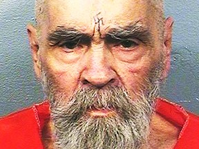 This Aug. 14, 2017, file photo provided by the California Department of Corrections and Rehabilitation shows Charles Manson.