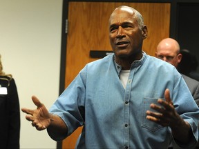 In this file photo, O.J. Simpson attends a parole hearing at Lovelock Correctional Center on July 20, 2017 in Lovelock, Nevada. (Jason Bean-Pool/Getty Images)