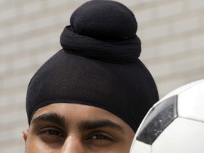A patka is shown, a type of turban worn by Sikhs.