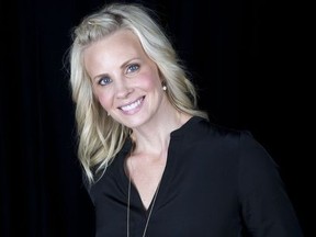 In this Oct. 22, 2014 photo, actress Monica Potter poses for a portrait in New York to promote her NBC series, "Parenthood."