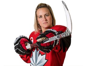 Forward Marie-Philip Poulin is shown in a Hockey Canada handout photo