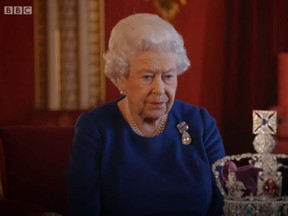 The Queen shares details about the crown in a BBC documentary. (BBC screengrab)