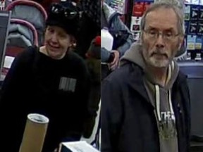 RCMP said they are trying to identify these two people who they believe have been sending a Red Deer, Alta. man sculptured male genitalia every December for the past three years.