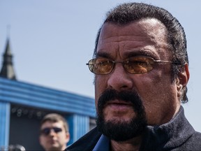 Actor Steven Seagal attends the Victory Parade which is a part of celebrations marking the 70th anniversary of the victory over Nazi Germany and the end of World War II on May 9, 2015 in Moscow, Russia. (Alexander Aksakov/Getty Images)