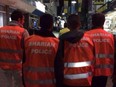 Members of a self-proclaimed 'Sharia police' group patrol the streets of Wuppertal, Germany.