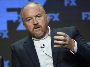 In this Aug. 9, 2017, file photo, Louis C.K., co-creator/writer/executive producer, participates in the "Better Things" panel during the FX Television Critics Association Summer Press Tour at the Beverly Hilton in Beverly Hills, Calif.