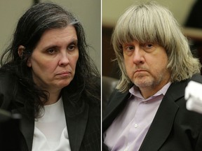 Louise Anna Turpin (left) and David Allen Turpin appear in court in Riverside, Calif., Thursday, Jan. 18, 2018.  (Terry Pierson/The Press-Enterprise, Pool)