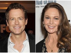 This combination photo shows Greg Kinnear, left, and Diane Lane, who will star as siblings in the final season of "House of Cards," on Netflix.