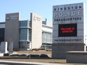This file photo shows Kingston Police Headquarters on Feb. 9, 2012 in Kingston, Ont.  MICHAEL LEATHE WHIG STANDARDQMI AGENCY.