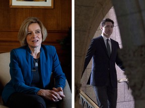 Alberta Premier Rachel Notley and Prime Minister Justin Trudeau in a combination photo.