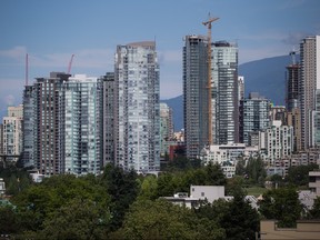 Condo towers are seen in downtown Vancouver on Aug. 15, 2017.
