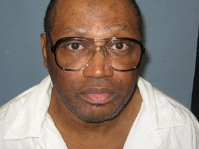 This undated file photo provided by the Alabama Department of Corrections shows a police mug shot of Vernon Madison, who is scheduled to be executed for the 1985 murder of Mobile police officer Julius Schulte on Thursday, Jan. 25, 2018.