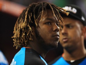 Vladimir Guerrero Jr. at the SiriusXM All-Star Futures Game on July 9, 2017 (GETTY IMAGES)