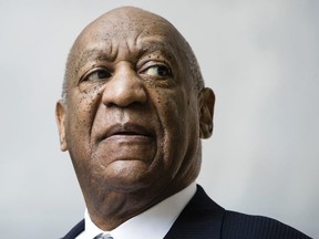 FILE- This file photo from Aug. 22, 2017 shows Bill Cosby as he leaves a pretrial hearing in his sexual assault case at the Montgomery County Courthouse in Norristown, Pa., Tuesday, Aug. 22, 2017. The entertainer stood trial in a suburban Philadelphia courtroom, accused of drugging and molesting a woman at his home in 2004. The courtroom drama was one of the biggest Pennsylvania stories of 2017.