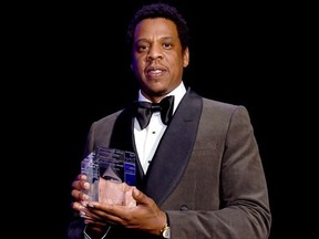 Jay-Z accepts the President's Merit Award onstage during the Clive Davis and Recording Academy Pre-GRAMMY Gala and GRAMMY Salute to Industry Icons Honoring Jay-Z on January 27, 2018 in New York City.