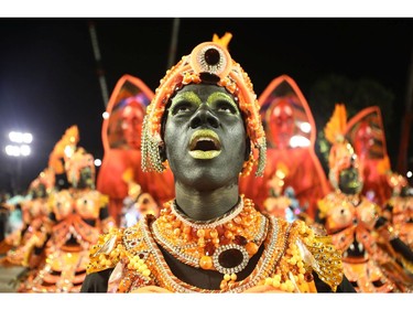 Performers from the Salgueiro samba school prepare to parade in the Sambadrome on February 13, 2018 in Rio de Janeiro, Brazil. Carnival is the grandest holiday in Brazil, annually drawing millions in raucous celebrations culminating on Fat Tuesday before the start of the Catholic season of Lent which begins on Ash Wednesday.