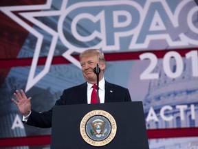 US President Donald Trump speaks during the 2018 Conservative Political Action Conference (CPAC) at National Harbor in Oxon Hill, Maryland, February 23, 2018.
