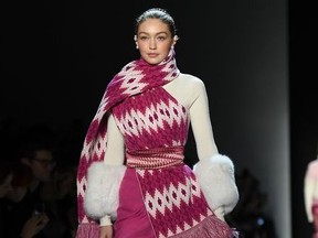 Model Gigi Hadid walks the runway for Prabal Gurung during New York Fashion Week: The Shows at Gallery I at Spring Studios on February 11, 2018 in New York City.