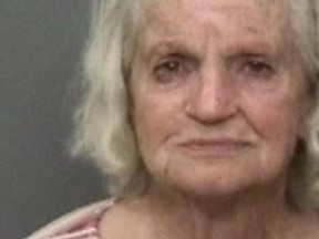 No cookies for you! California crone Betty Frances Sanders thought the kids next door were too noisy. So she shot her gun at them. SHASTA COUNTY SHERIFF