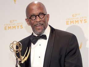 Reg E. Cathey, winner of the award for guest actor in a drama for "House of Cards," poses in the press room during the 2015 Creative Arts Emmy Awards at Microsoft Theater on Sept. 12, 2015 in Los Angeles. (Jason Kempin/Getty Images)