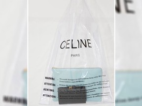 French luxury clothing company Celine is selling a plastic bag for $590 US. (Instagram)