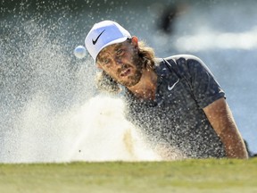 Tommy Fleetwood of England plays a shot on the sixth hole during the final round of the Honda Classic at PGA National Resort and Spa on Feb. 25, 2018