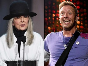 Diane Keaton didn't know anything about Chris Martin until she met him at Ellen DeGeneres' birthday bash earlier in February. (Getty Images)