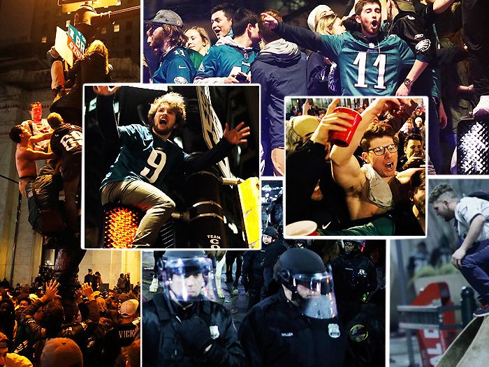 Wildest Videos of Eagles Mayhem in After Super Bowl Win