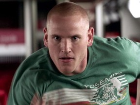 This image released by Warner Bros. Pictures shows Spencer Stone in a scene from "The 15:17" To Paris." (Warner Bros. Pictures via AP)