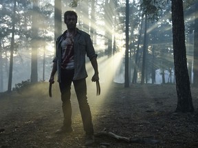 This image released by Twentieth Century Fox shows Hugh Jackman from the film, "Logan."