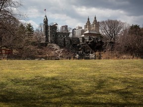 Belvedere Castle is seen in Central Park on March 20, 2014 in New York, United States.  (Photo by Andrew Burton/Getty Images)