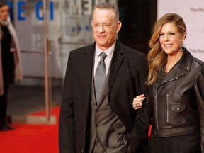 Tom Hanks and Rita Wilson attend 'The Post' European premiere at Odeon Leicester Square on January 10, 2018 in London, England.  (Tristan Fewings/Getty Images)