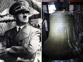 The town council of Herxheim am Berg, Germany, has voted to keep a church bell, with a swastika and a German inscription that translates as "Everything for the fatherland Adolf Hitler,"  ringing.  (FILE PHOTO/OUTUWE ANSPACH/AFP/Getty Images)
